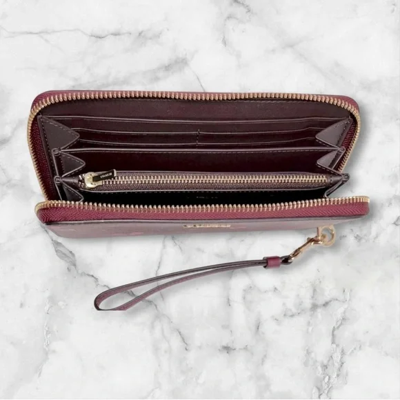 Coach. Holiday Bells Long Zip Around Wallet NWT $298 Retail Limited Edition - Picture 5 of 12